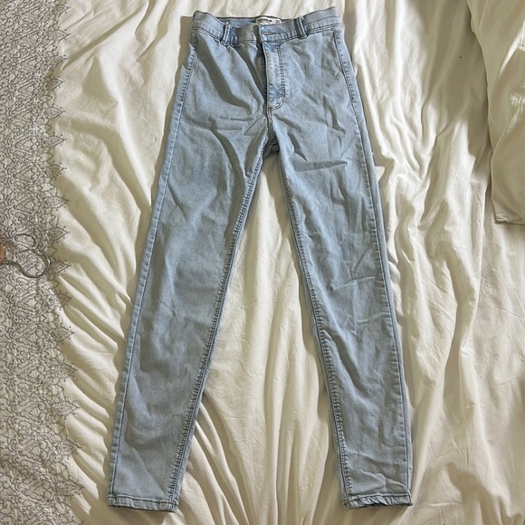 Pull & Bear high rise light wash jeggings size 4 - Picture 4 of 5